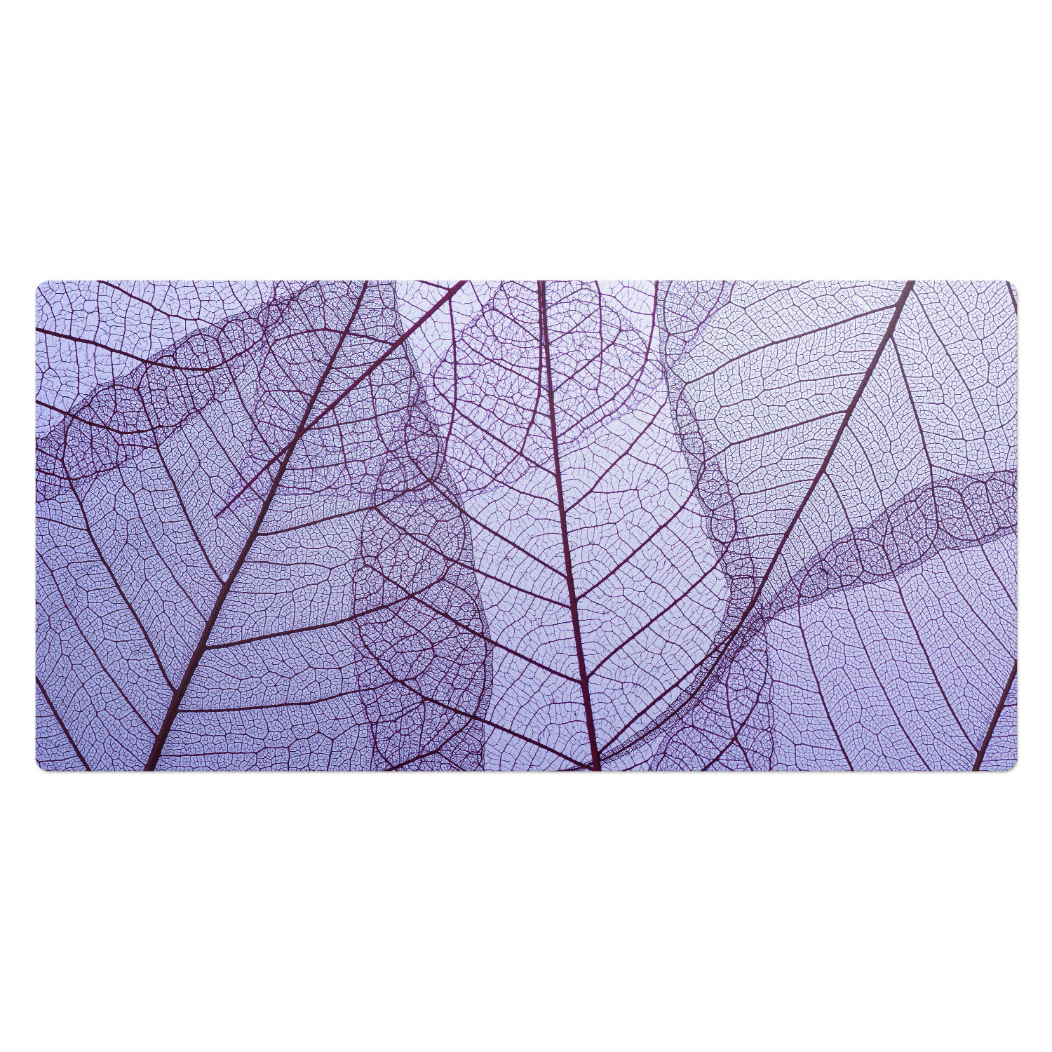 Protiskluzová podložka na psací stůl s potiskem Jemné vzory listů 100 x 50 cm