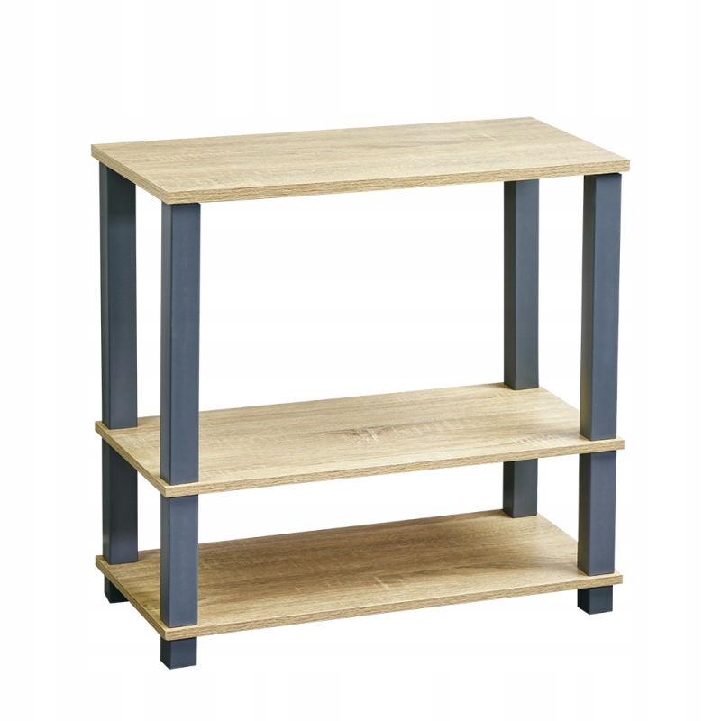 Regál policový Blue 3 police, plast, Mdf, 60 x 58,5 x 29,5 cm