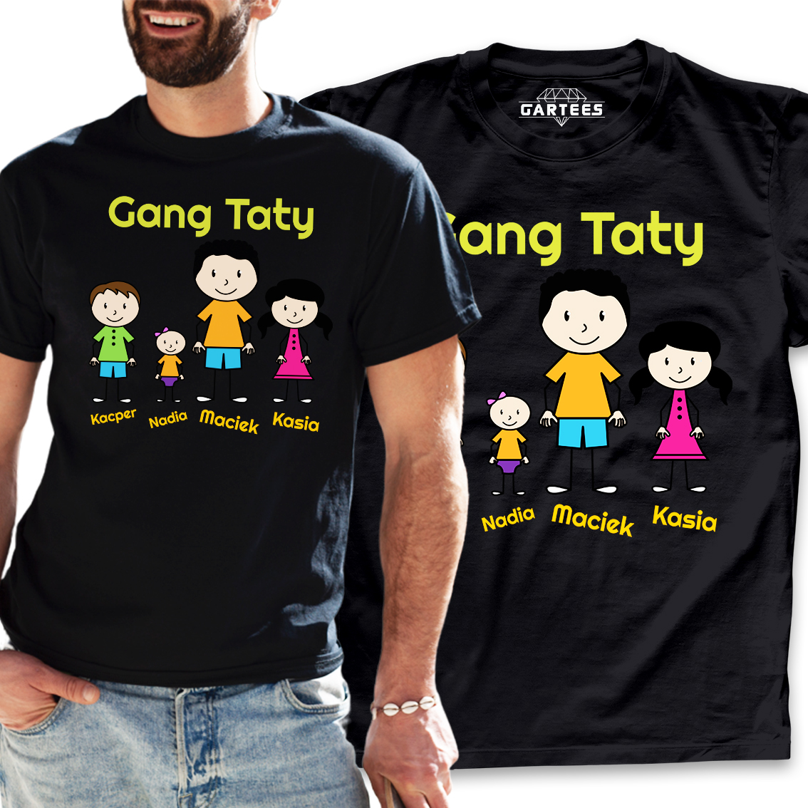 

Tshirt Męski Dla Taty Personalizowany Gang