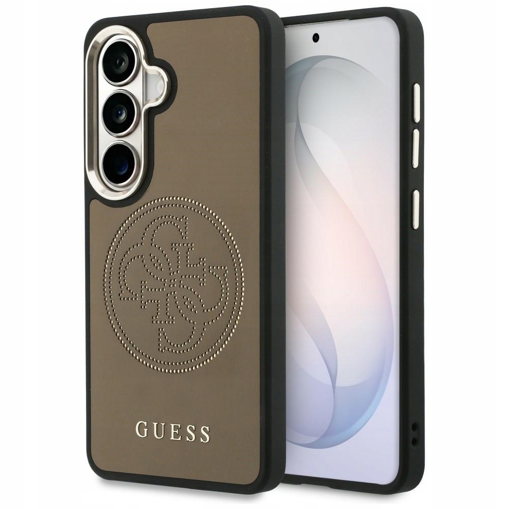 Pouzdro Guess s perforovaným logem MagSafe pro Samsung Galaxy S26, hnědé