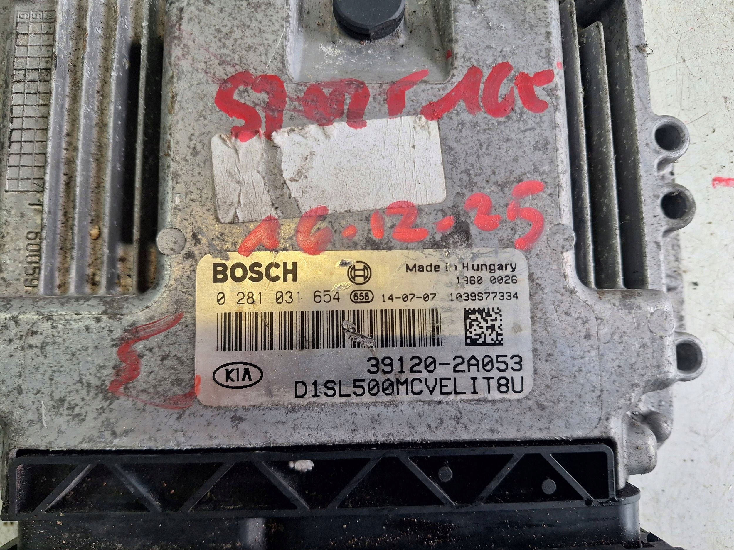 KIA HYUNDAI computer control unit of the engine 39120-2A053 BOSCH 0281031654