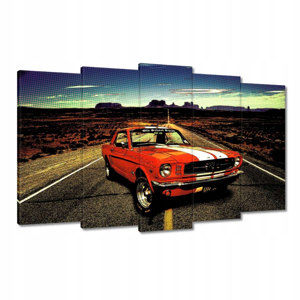 Obrazy 100x60 Červený Ford Mustang