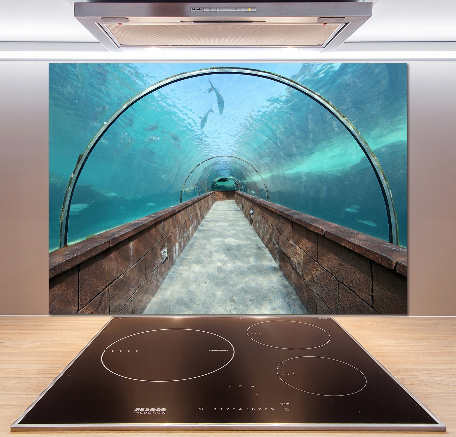 

Panel do kuchni Tunel akwarium 100x70 cm + Klej