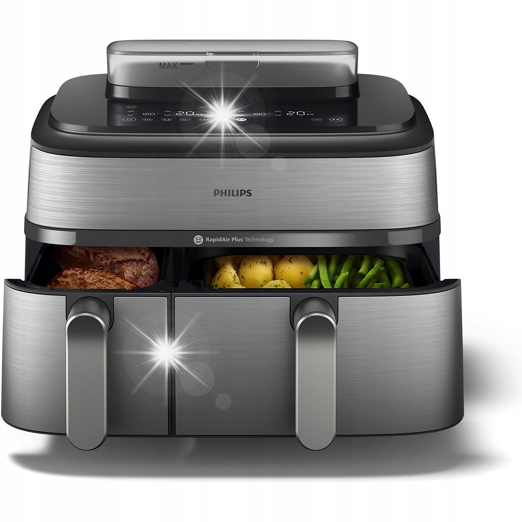 Philips Beztuková Parná Fritéza Air Fryer Dvojitá Na 555/00 2750 W