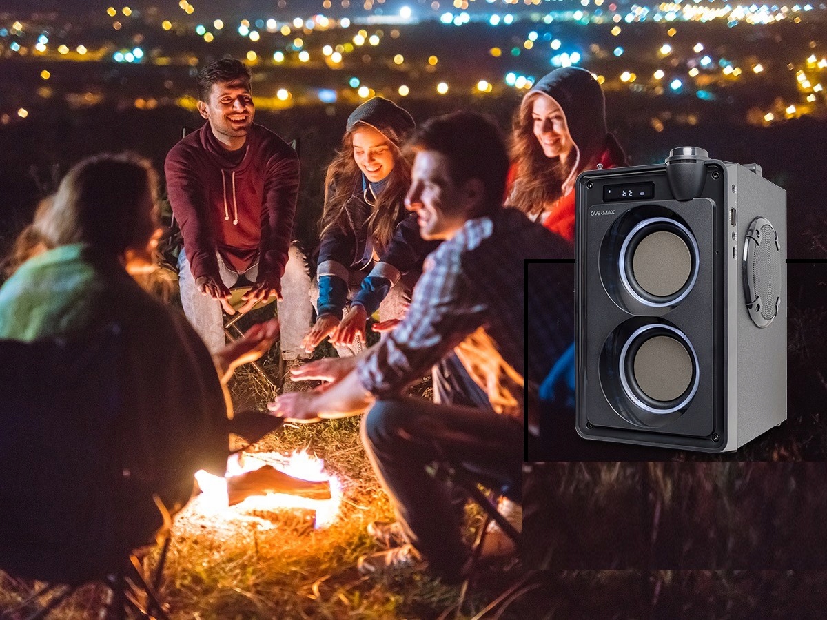 GŁOŚNIK BLUETOOTH 5.0 USB SD AUX RADIO PLAY MP3 Wysokość produktu 23 cm