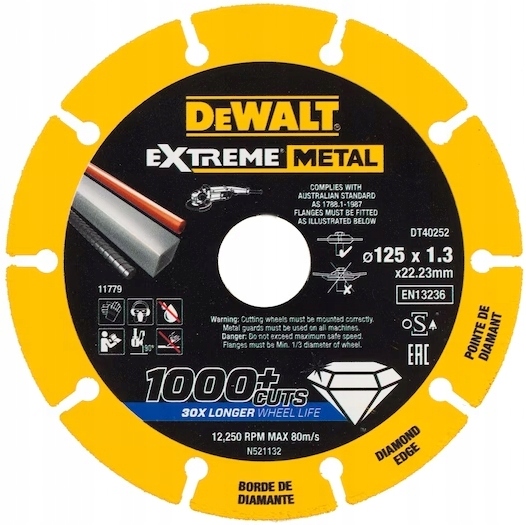 Tarcza Diamentowa Do Metalu 125*22.23*1.3MM DT40252 Dewalt-Zdjęcie-0