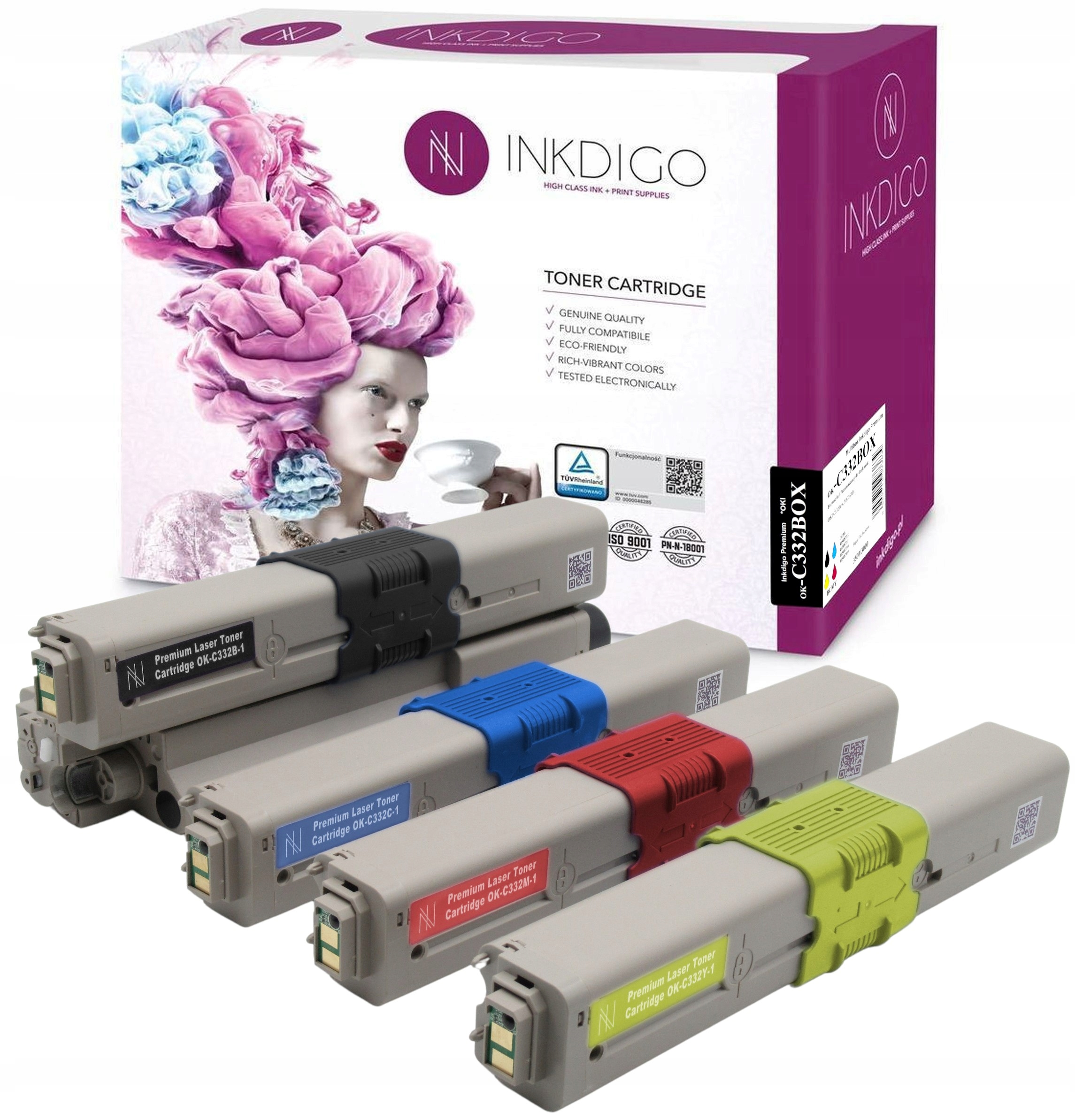 

4x Toner do Oki C332 MC363 MC363DN MC332 zestaw