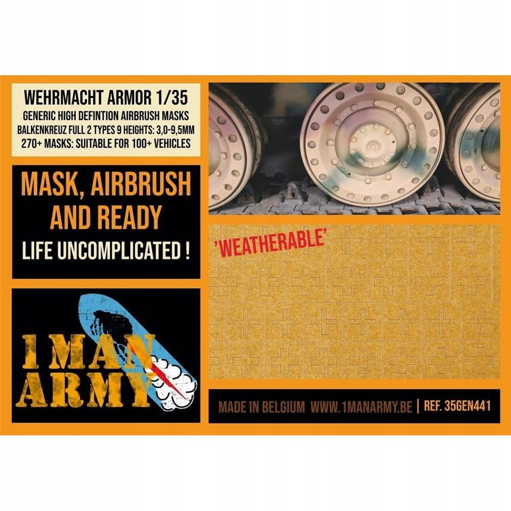 Masky Balkenkreuz Full Wehrmacht Armor 1:35 1 Man Army 32GEN441