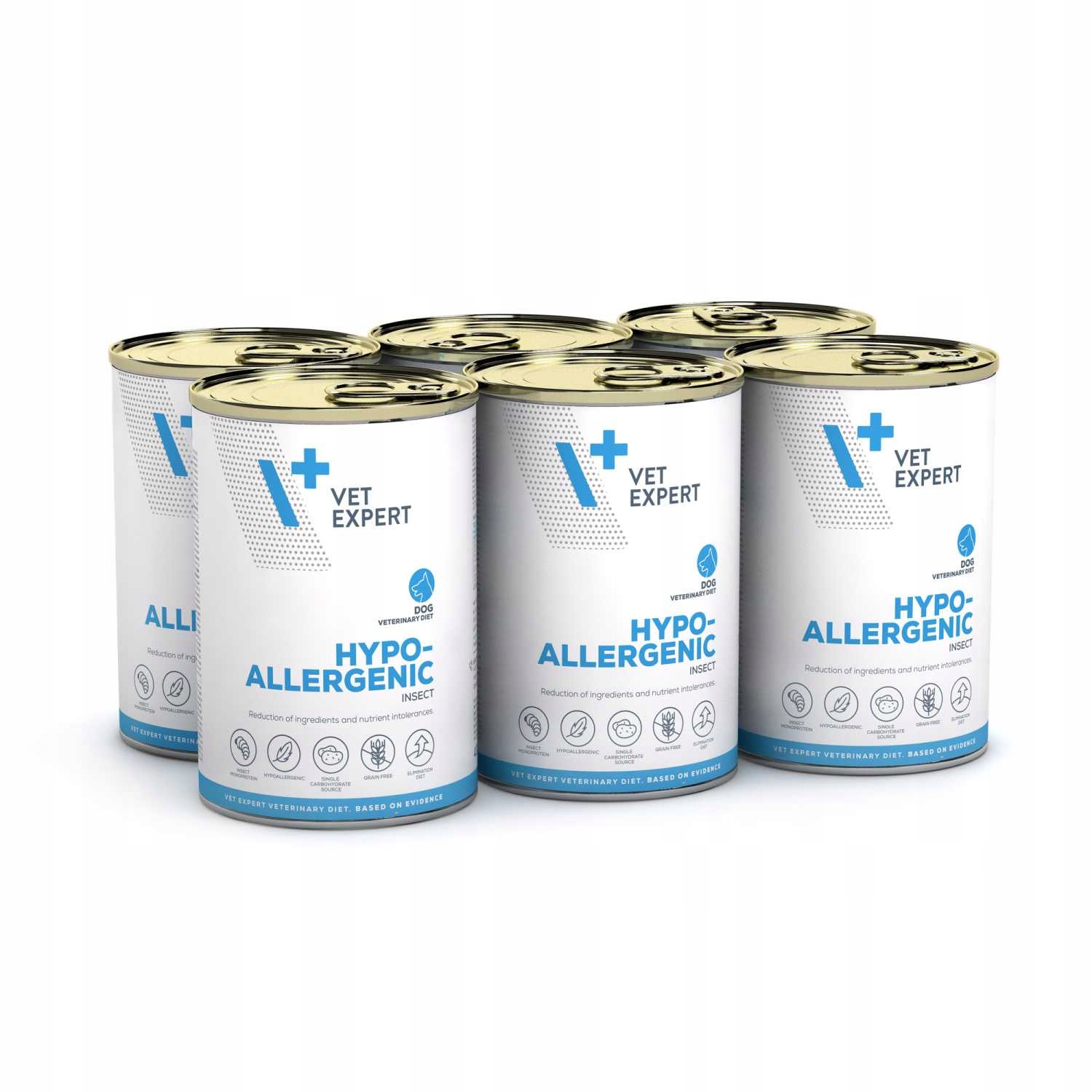 Levně Vet Expert 4t VD Hypoalergenní krmivo pro psy proti hmyzu 6x400g