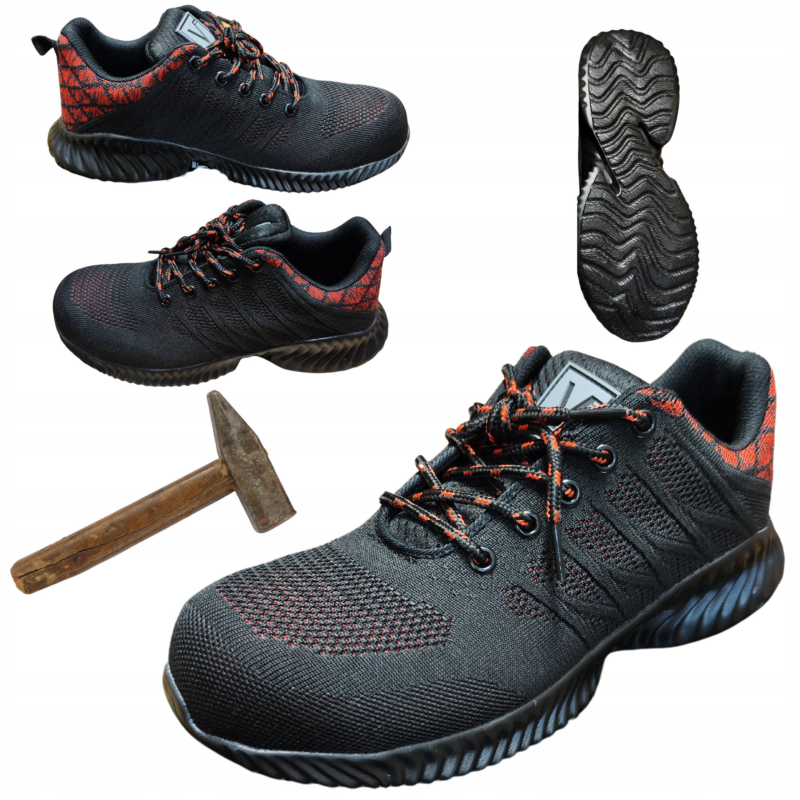 Buty Robocze Lekkie sportowe półbuty z noskiem Bhp Ochronne Męskie r 44