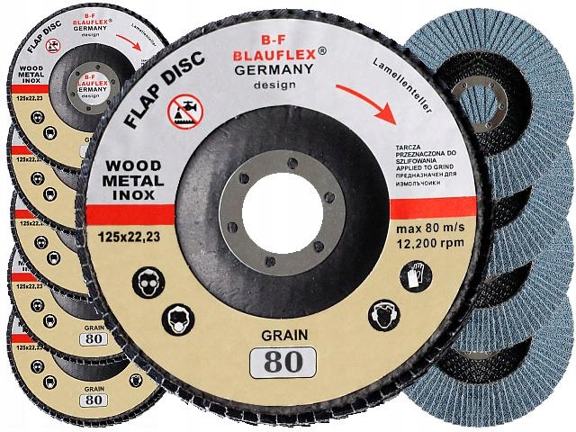 

10SZT Tarcza Lamelkowa Listkowa Metal Inox 125 P80