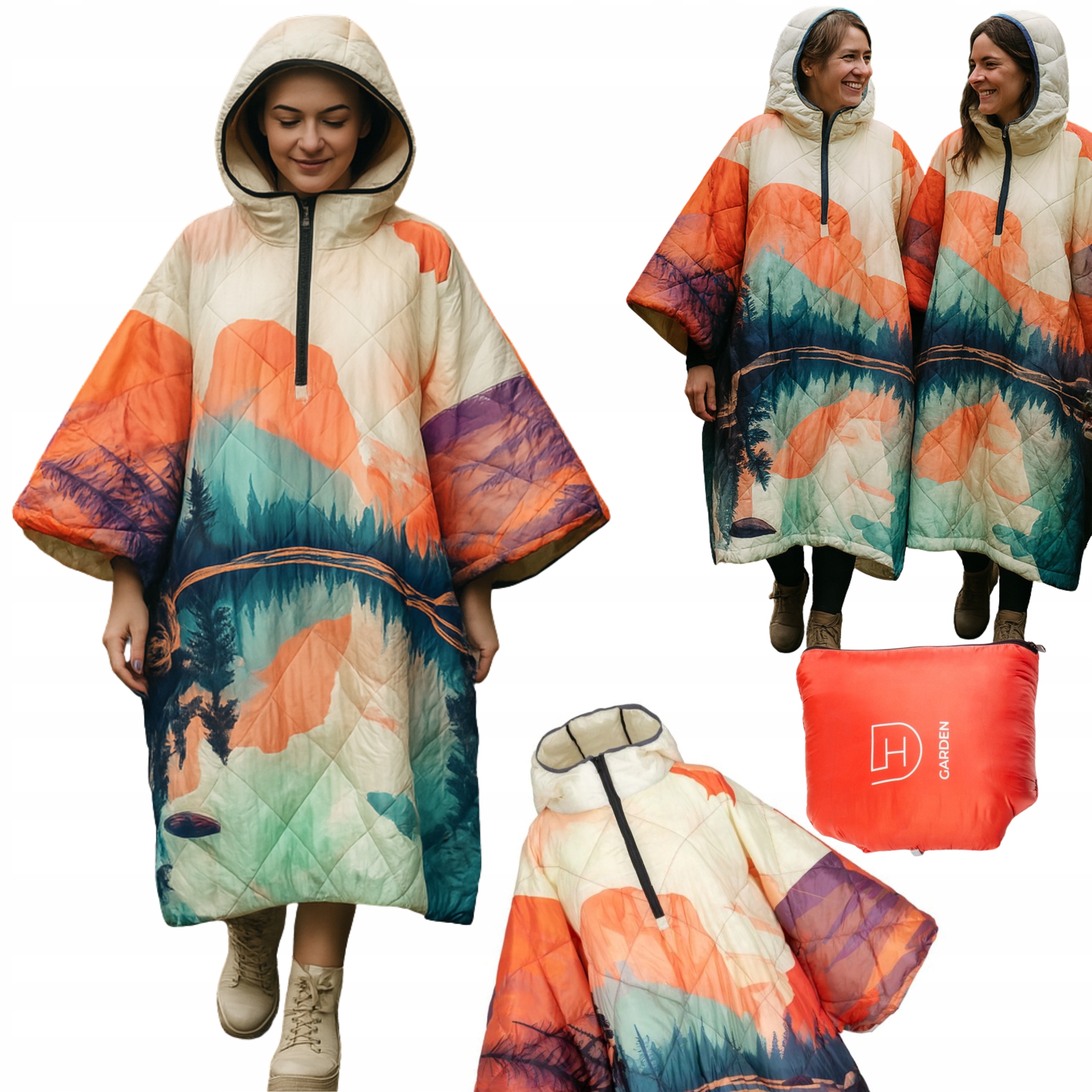 Pončo Pláštěnka Pončo Proti Dešti Unisex Barva Pánské Dámské