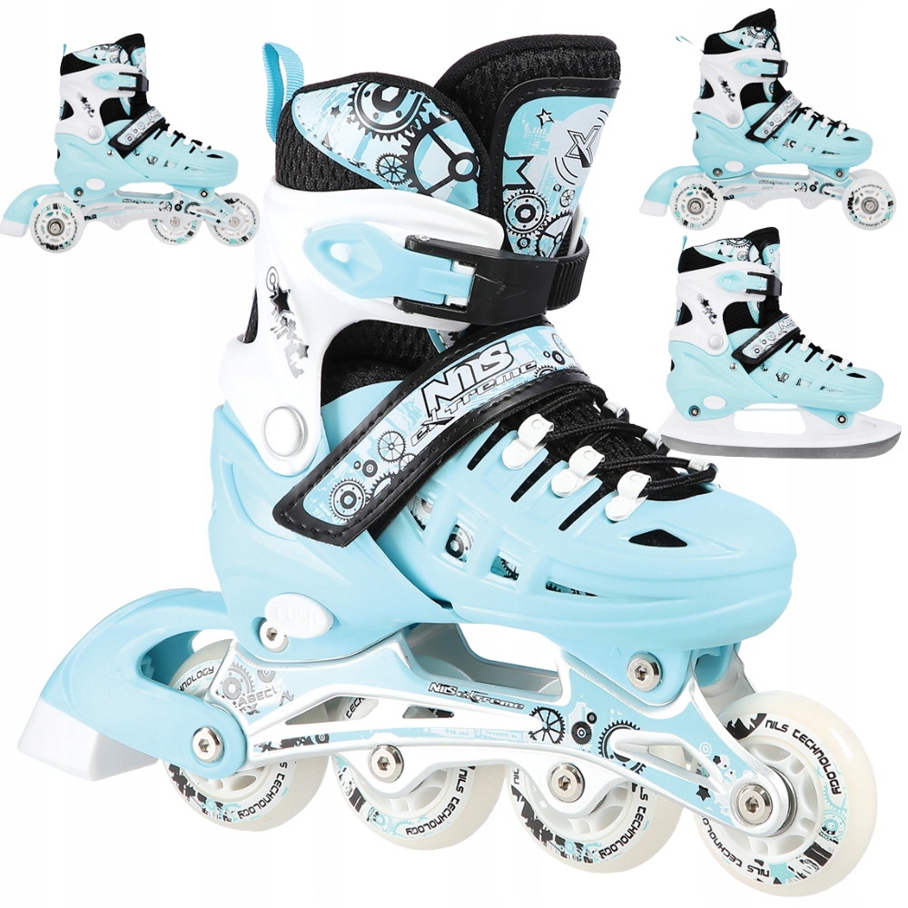 Nastavitelné dětské Brusle 2v1 Hokej 4 v 1 Kolečkové brusle Kolečkové Brusle Brusle 2v1