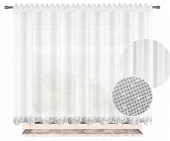 

Firany Cyrkonie Firana 150x400 cm Firanki gotowe
