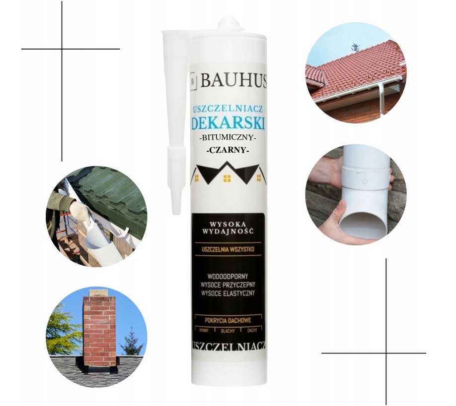 BAUHUS Bitumiczny Uszczelniacz Dekarski Czarny 280ml EAN (GTIN) 5904441501063