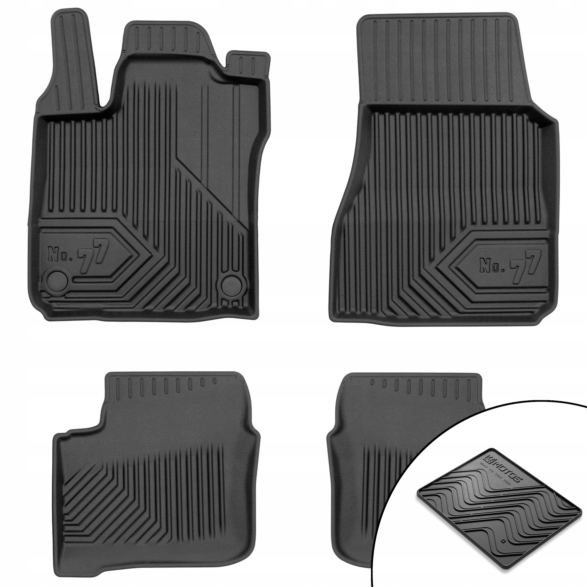 Gumové koberce č.77 Smart Forfour II 2014-2020 Hatchback podložka bonus