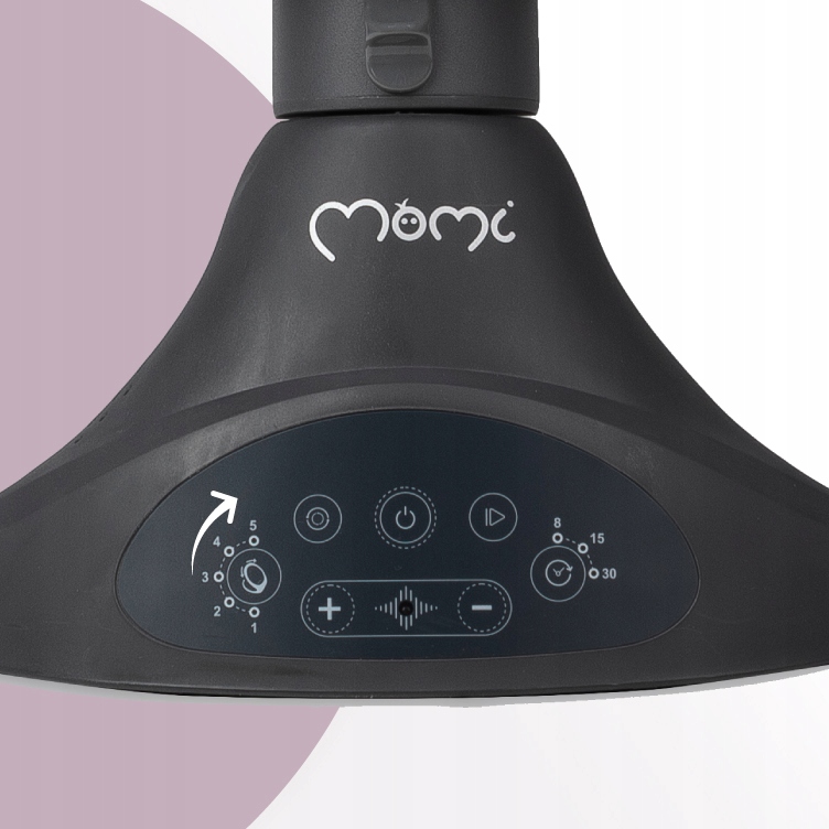 OUTLET MoMi KENANI - LEŻACZEK BUJACZEK ELEKTRYCZNY BLUETOOTH PILOT - ciemny Stan opakowania uszkodzone