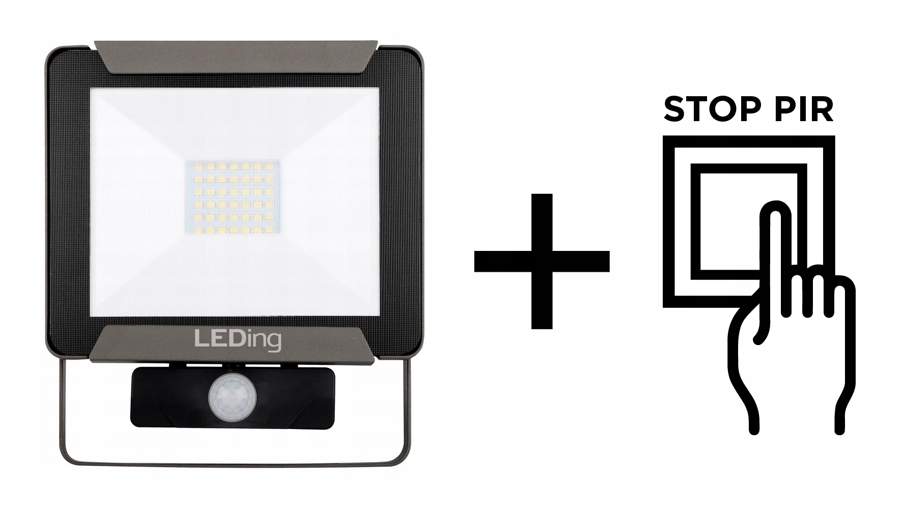 СВІТЛОДІОДНИЙ ПРОЖЕКТОР ГАЛОГЕННА ЛАМПА 20W PIR + PIR СПЛАВ