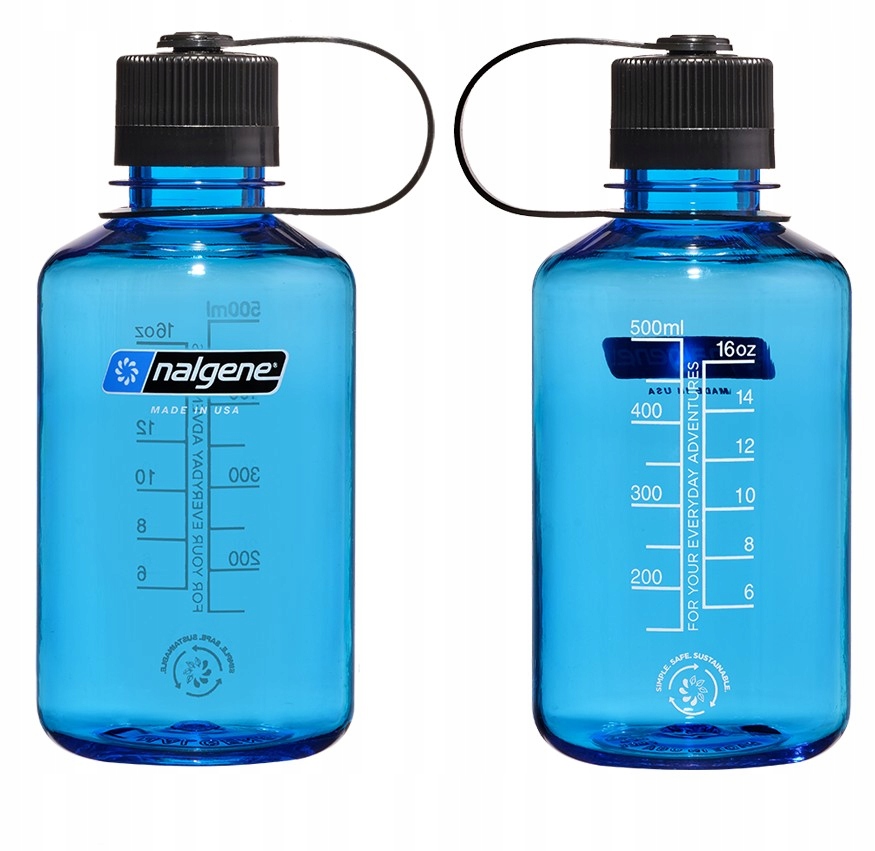 Nalgene Butelka do Wody Turystyczna Bidon Narrow Mouth Sustain Blue 0,5L