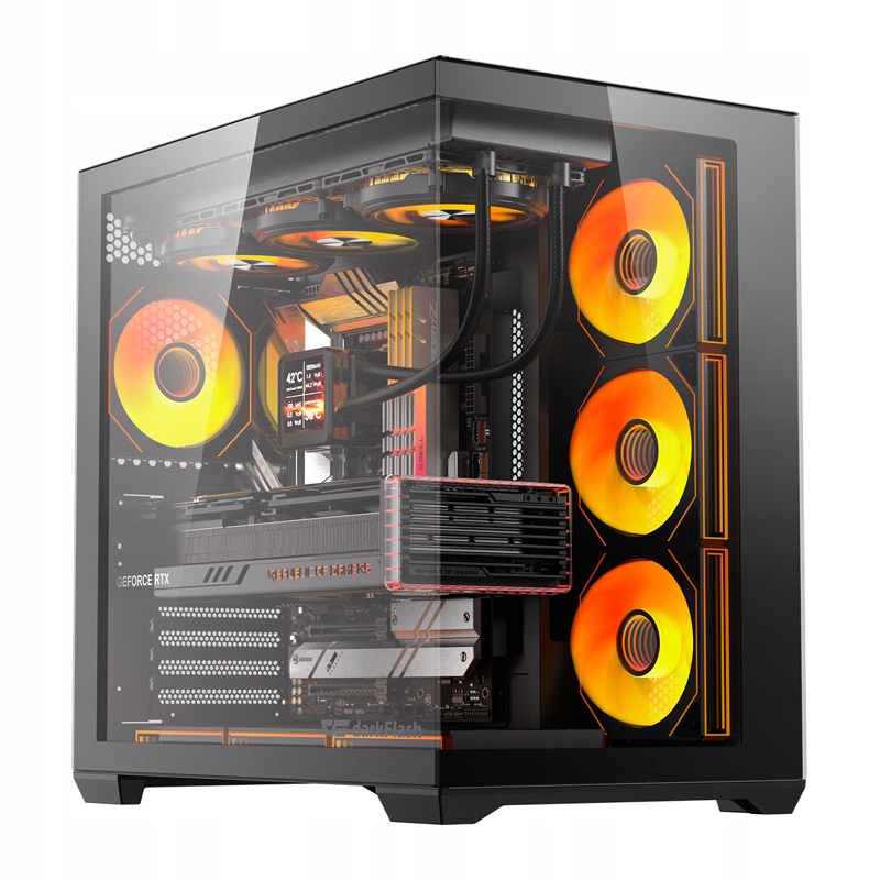 Počítačová Skříň DarkFlash C280 (černá) 7 ventilátorů