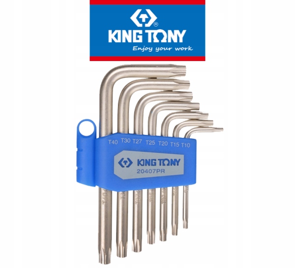 

Zestaw kluczy Torx krótkie T10-T40 z otwor. 7cz Kt