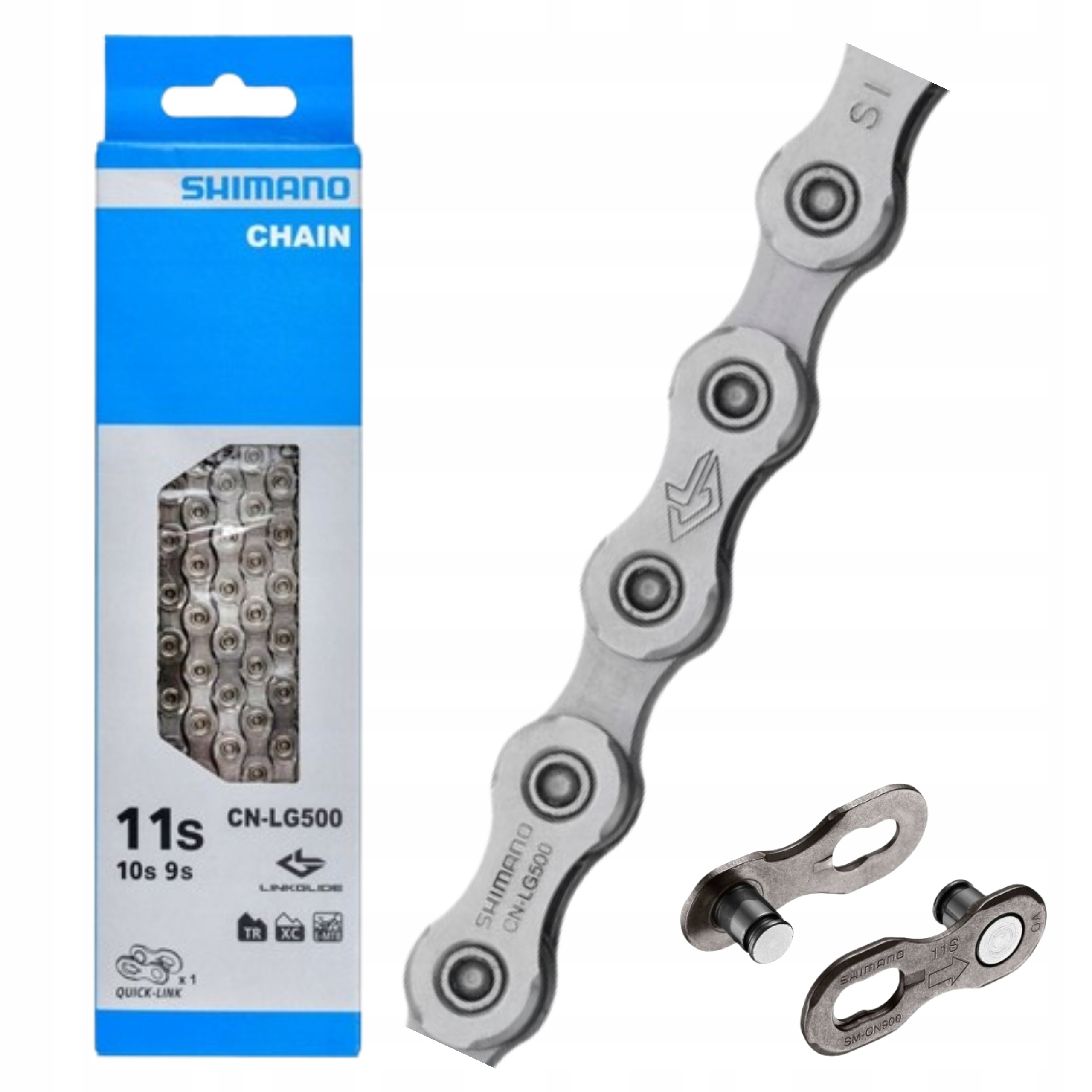 Łańcuch rowerowy Shimano CN-LG500 LinkGlide 9/10/11s spinka 138 ogniw