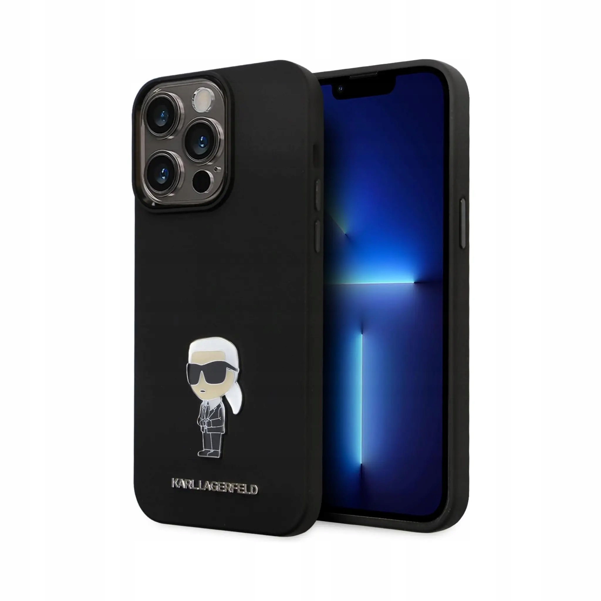 Karl Lagerfeld Silikonowe etui Metal Pin Case, czarne iPhone 15 Pro Max