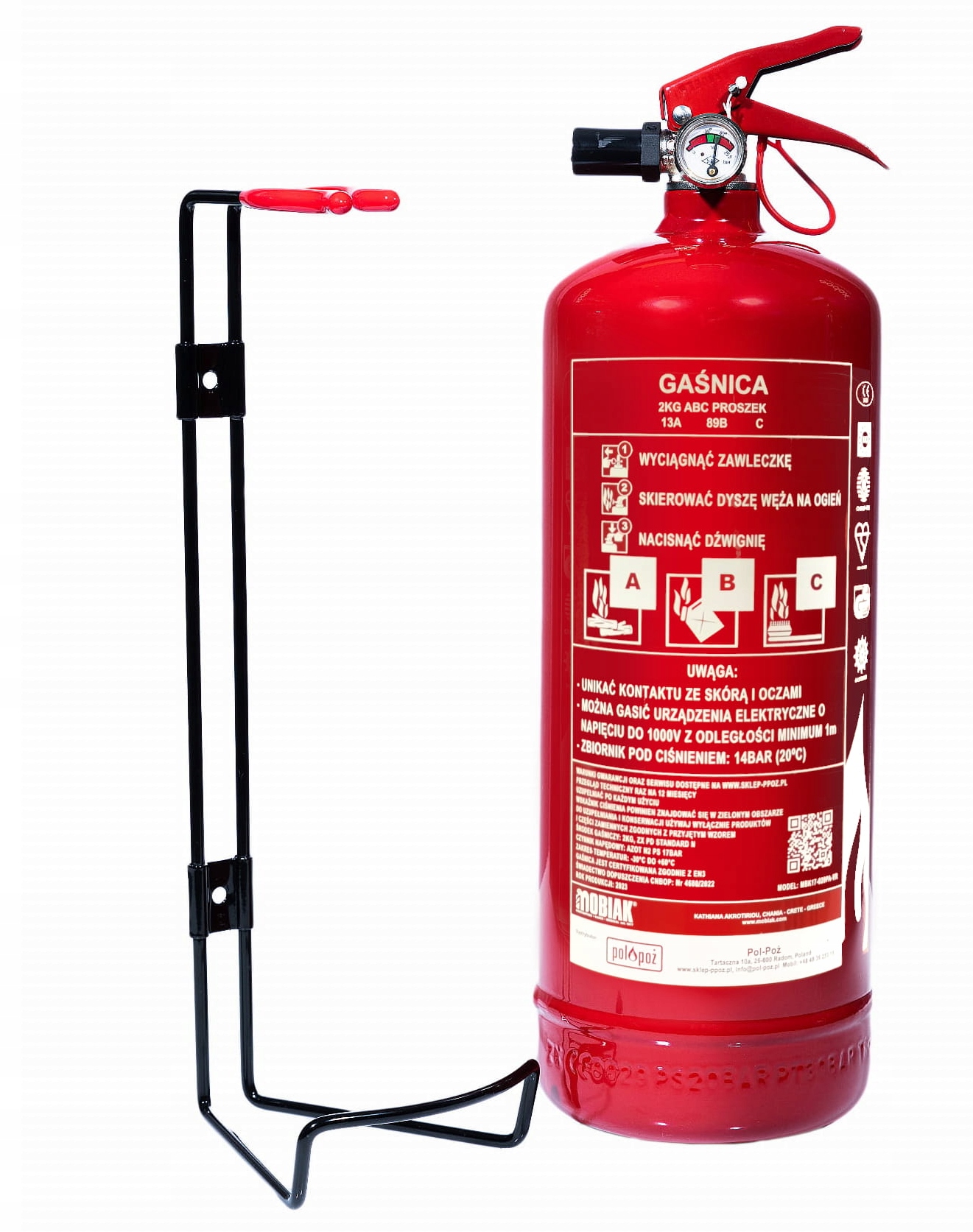 Gaśnica Proszkowa 2 Kg Abc Uchwyt Produkcja 2026