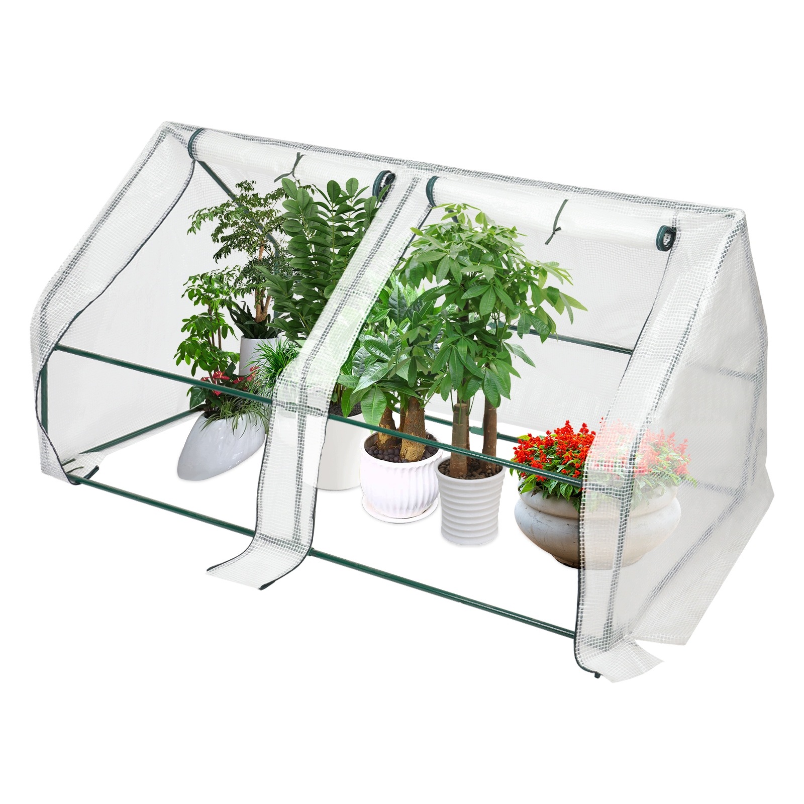 Mini Zahradní Skleník 180*90*90 CM – Fóliový Stan Na Balkon S Oknem