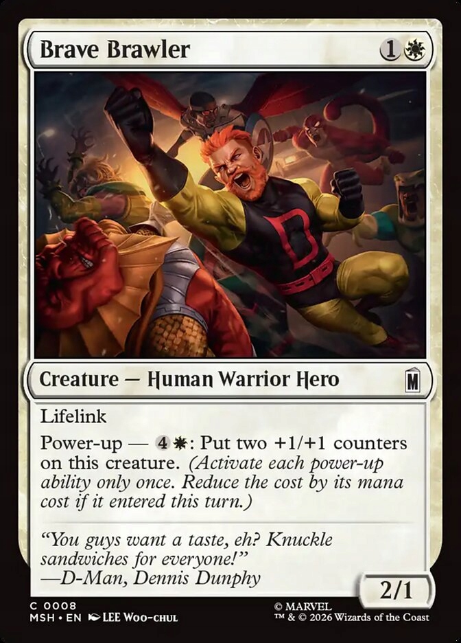 [mtg] Playset: 4x Brave Brawler (msh)