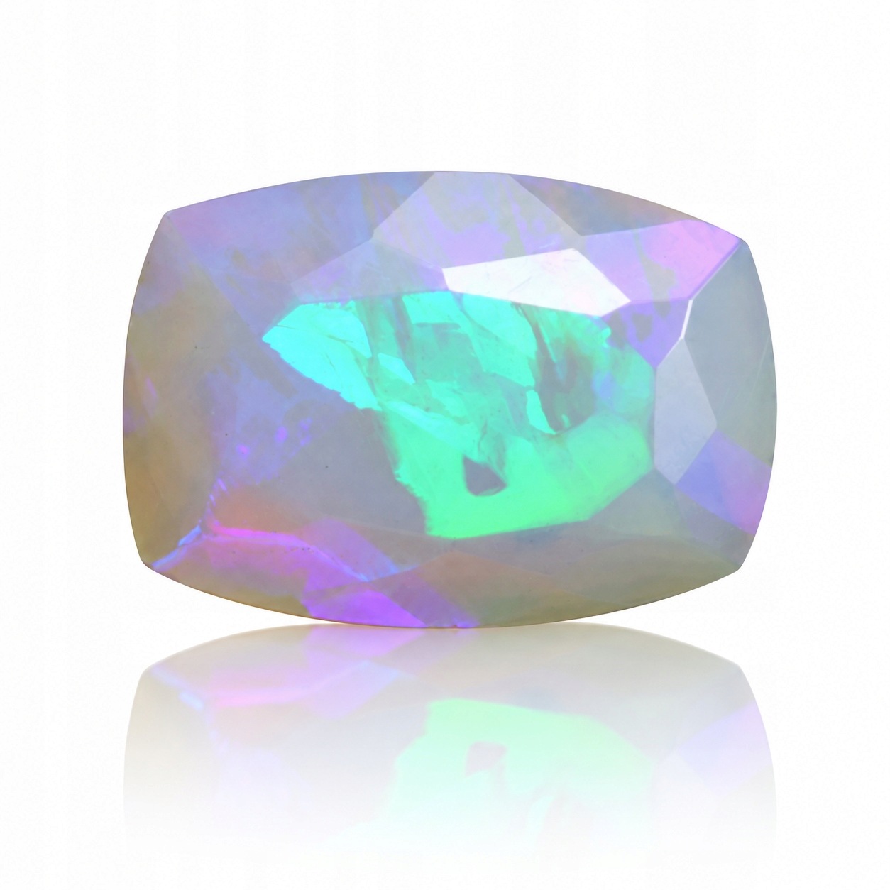 Přírodní opál 1.20 ct Cushion Etiopie certifikát Wbd