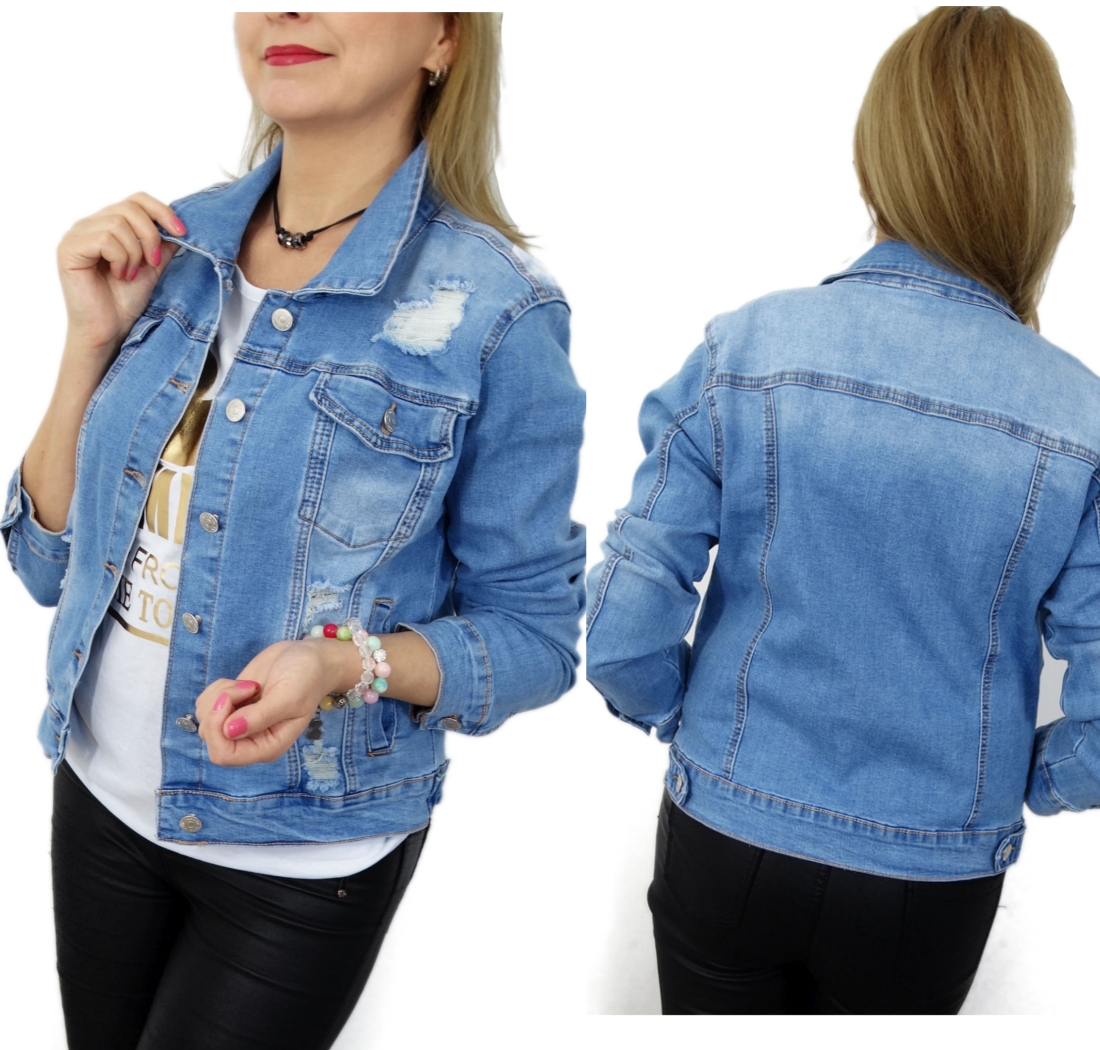 

Kurtka Jeansowa z Dziurami Katana Trendy XL 42