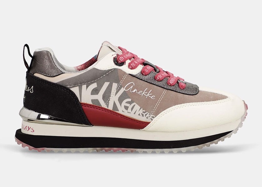 Anekke Polobotky New York 42370 38 Pink a bílé tenisky