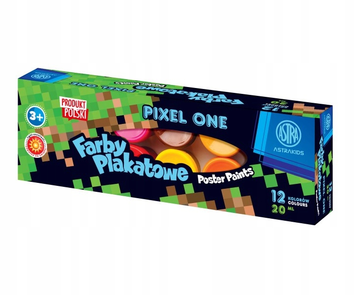 Farby plakatowe Pixel One 12 kolorów 20 ml