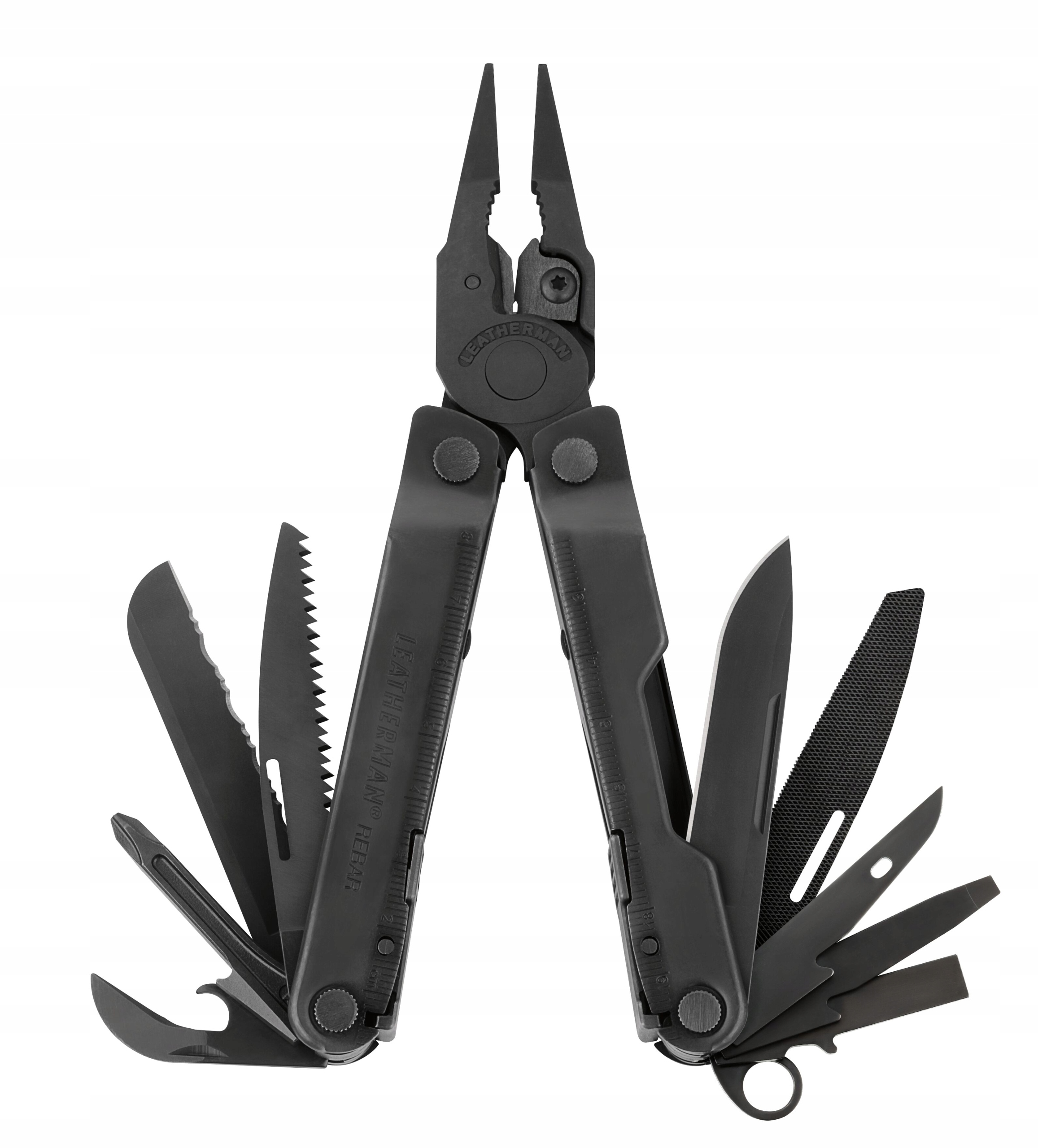 Leatherman Rebar czarna stal, 17 narzędzi, pokrowiec Molle