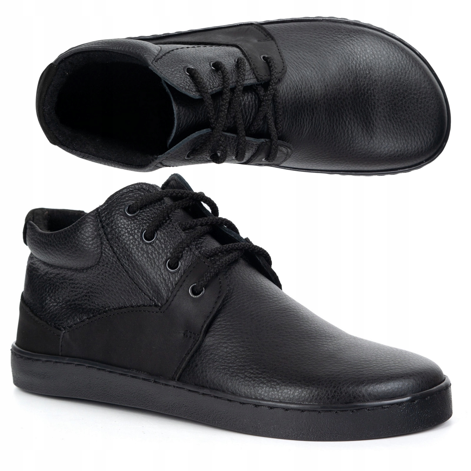 Pánské barefoot zateplené kožené boty Olivier 116KZ černé 41