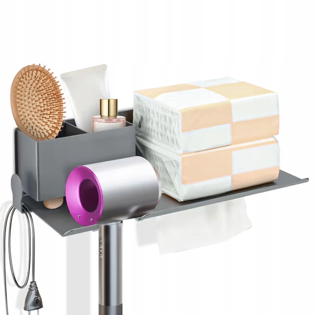Koupelnový Organizér Na Sušičku Kartáčů A Strojků, Nástěnný Držák Kov
