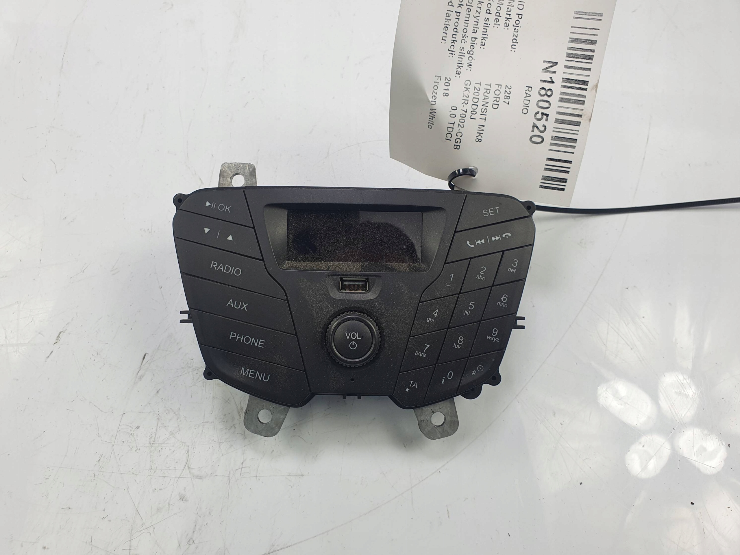 RADIO BK3T18D815BG FORD TRANSIT MK8