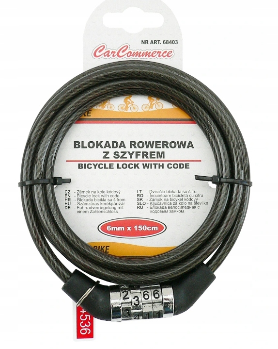 

Zabezpieczenie rowerowe blokada kołA Szyfr