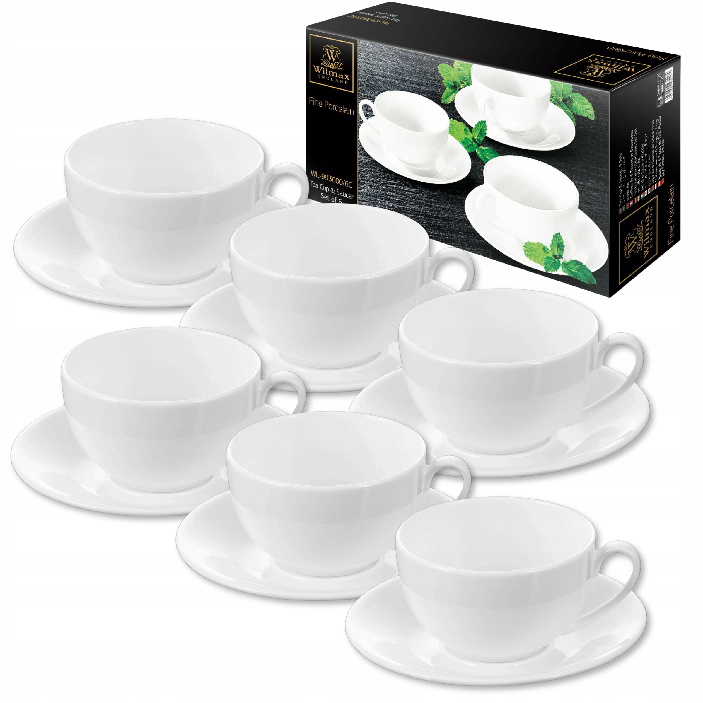 Šálka s podšálkou na kávu Premium biela Porcelánová 250 ml Wilmax