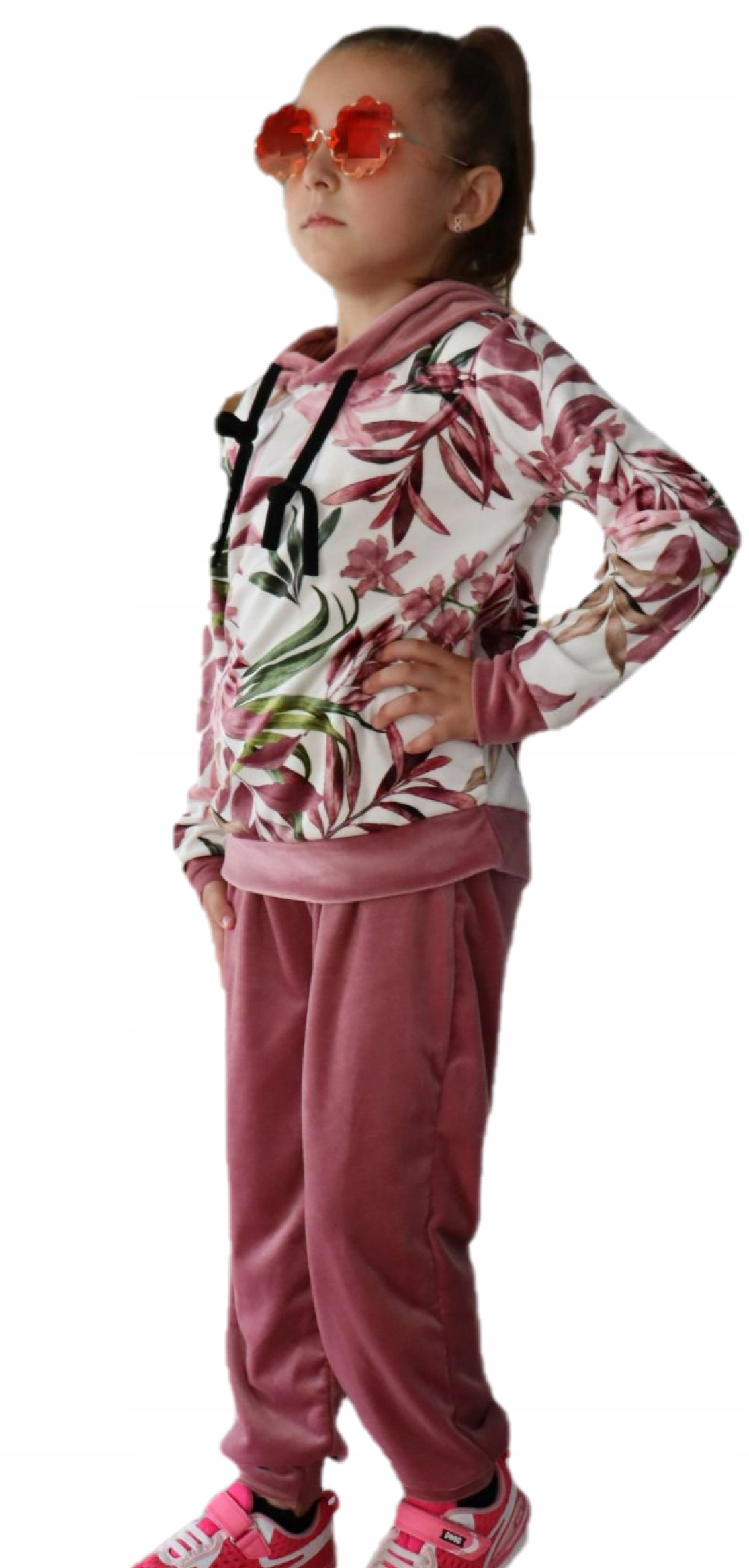 DRES 122 WELUR WELUROWY bluza spodnie komplet Rodzaj kaptur