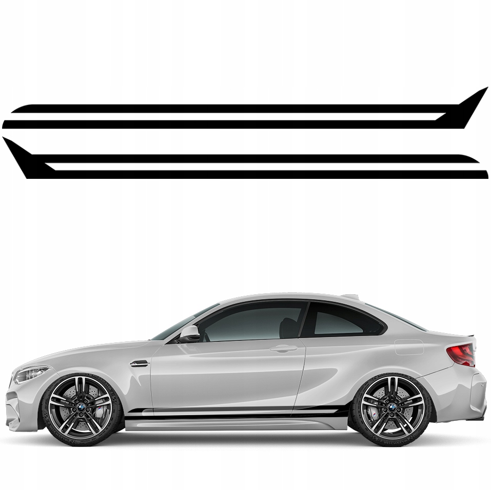 2xNAKLEJKA Grafika na bok auta Pásky Sportovní Pásy Linie 17x200 Tuning