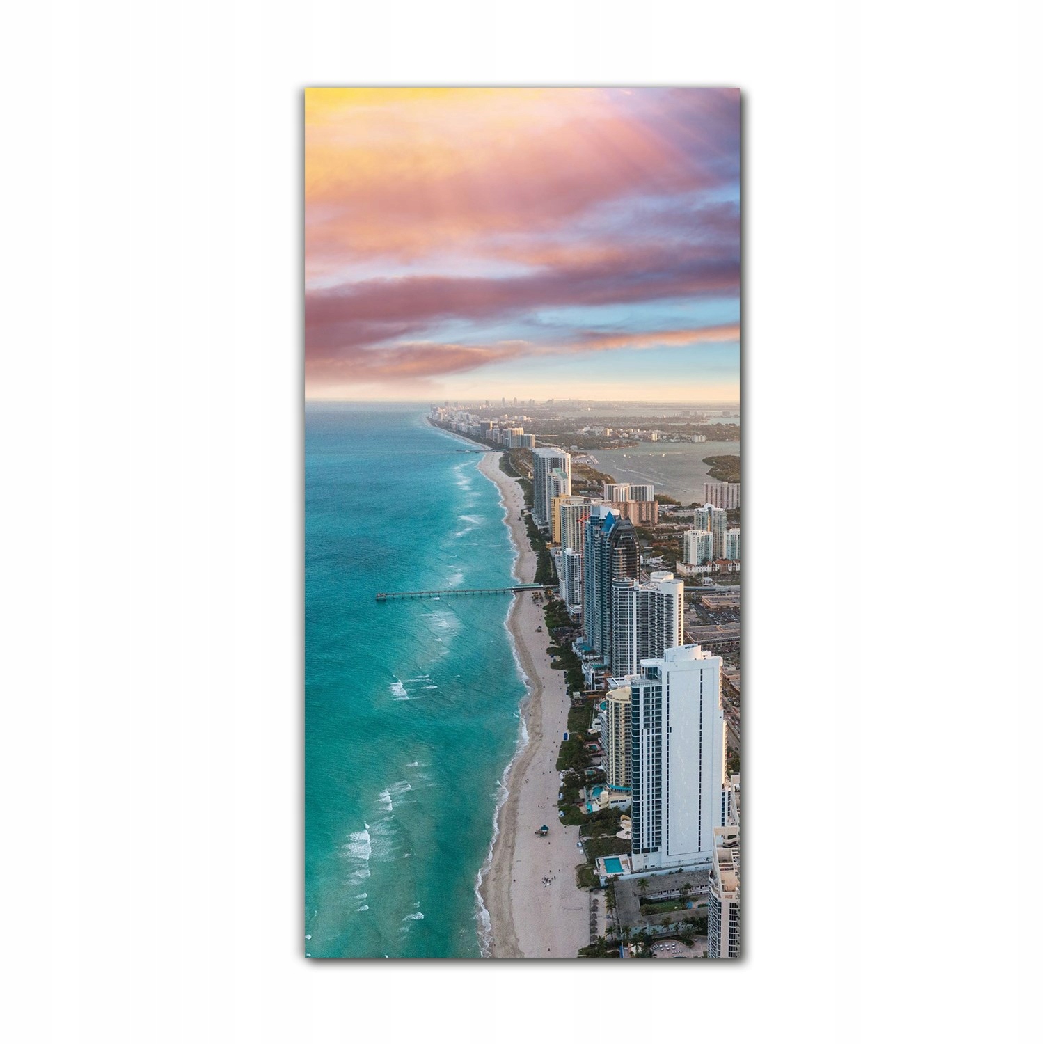 

Obraz szklany na ścianę 70x140 Miami plaża miasto