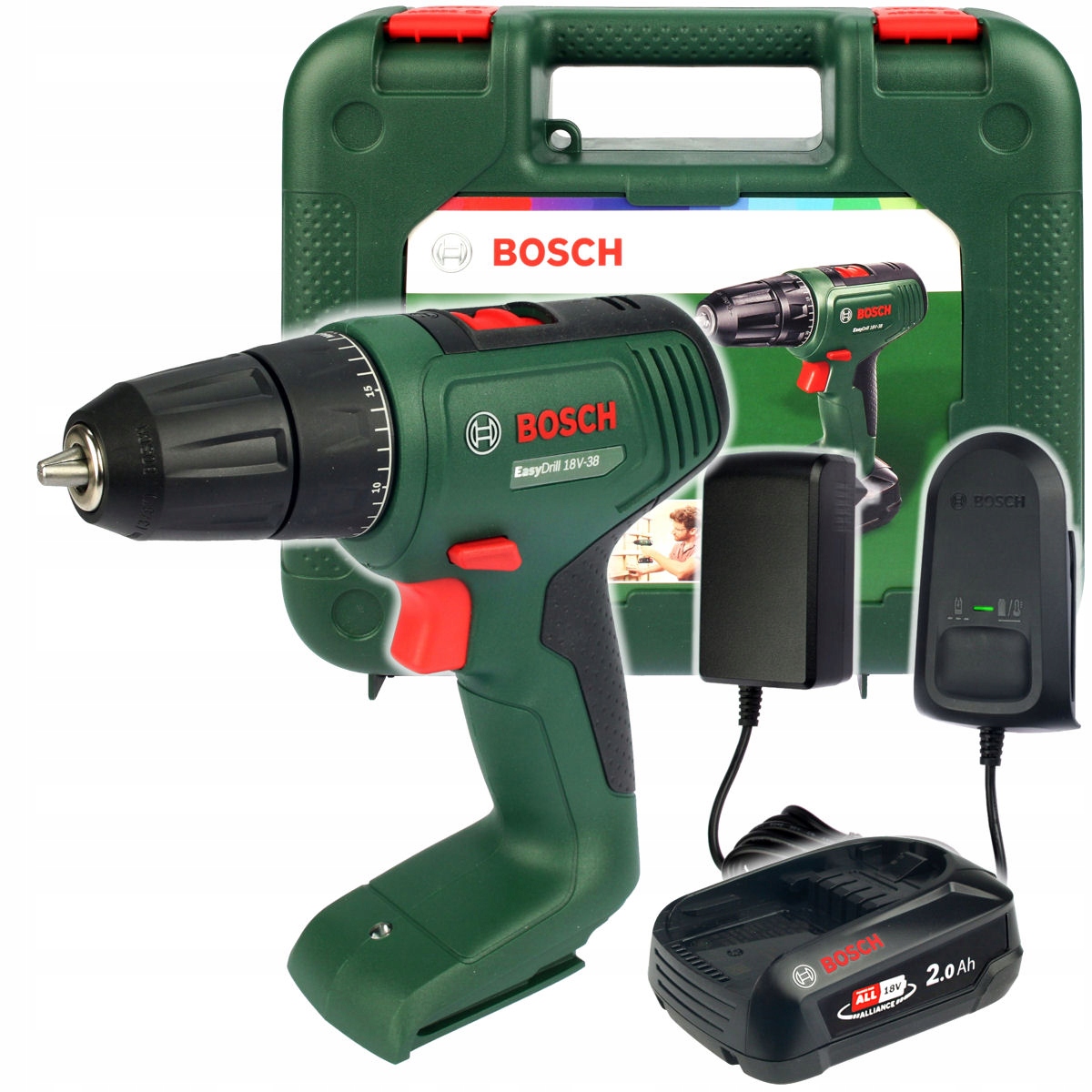 

Wkrętarka EasyDrill 18V-38 Bosch 1x2,0Ah Walizka