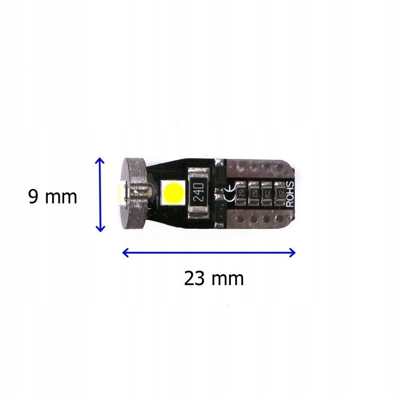 W5W żarówka LED T10 12V-18V CANBUS 240lm biała Liczba sztuk 1 szt.