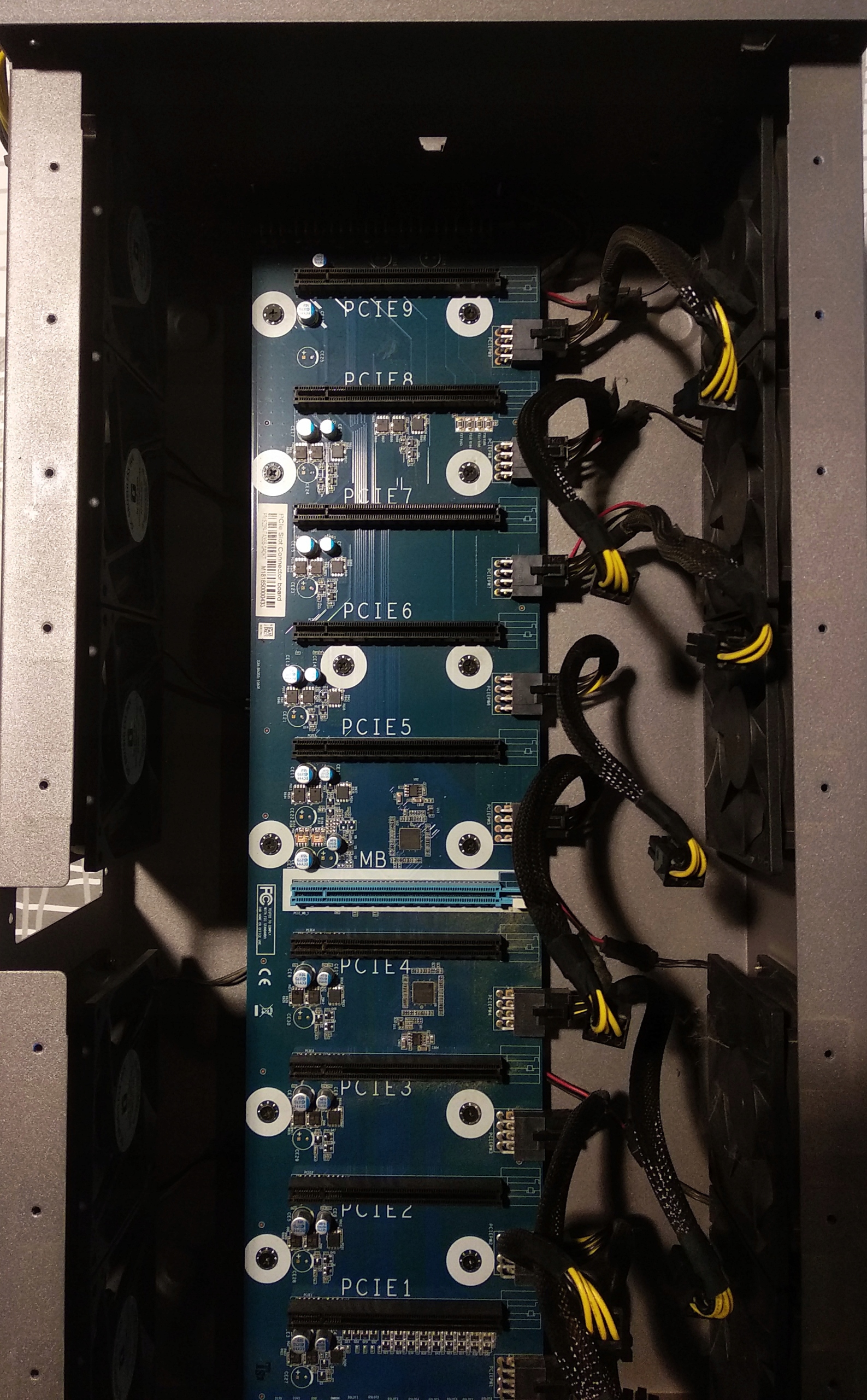 Koparka kryptowalut baza 9 GPU ATX 1600W Model procesora 3865U/1