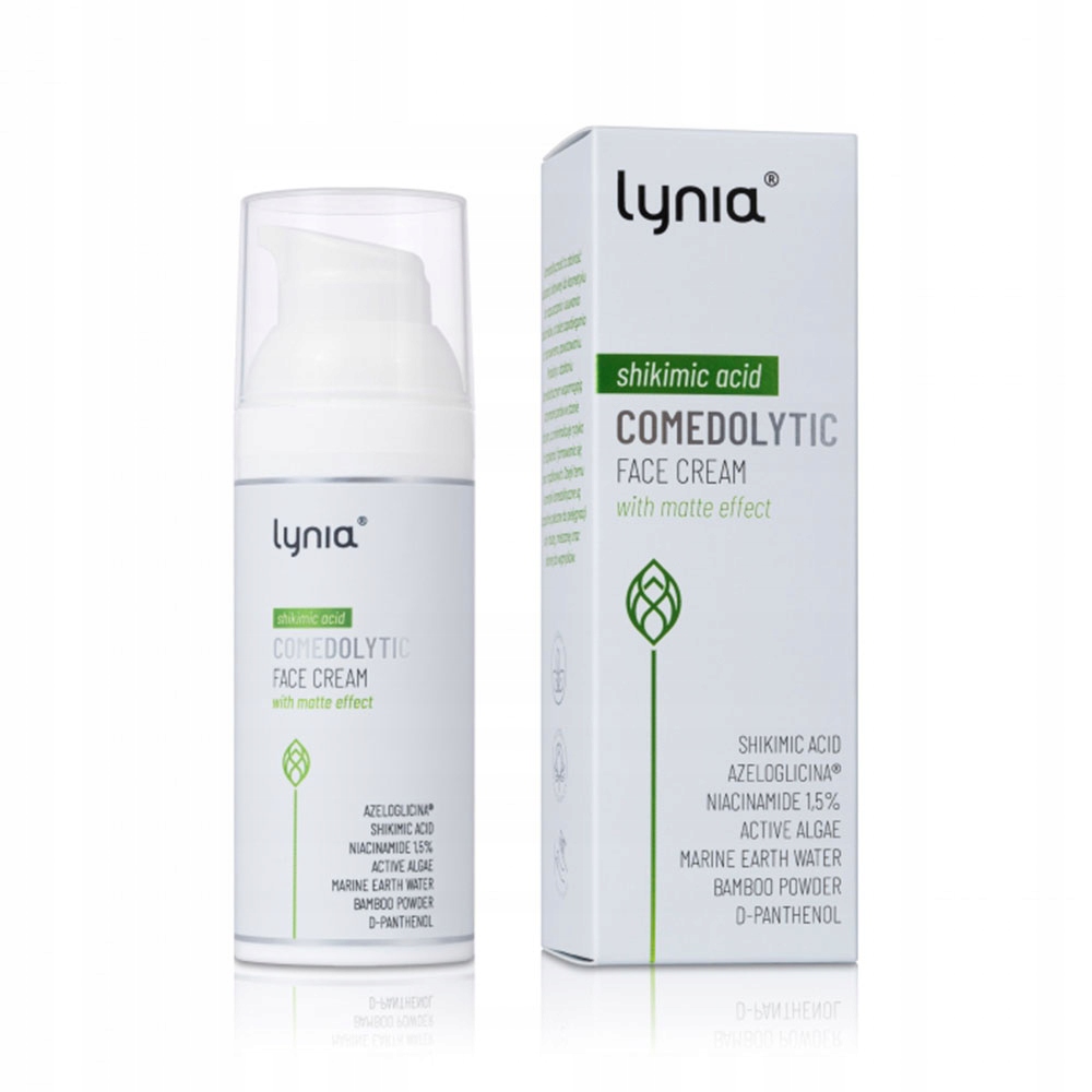 Matujący krem komedolityczny z kwasem szikimowym Lynia 50 ml