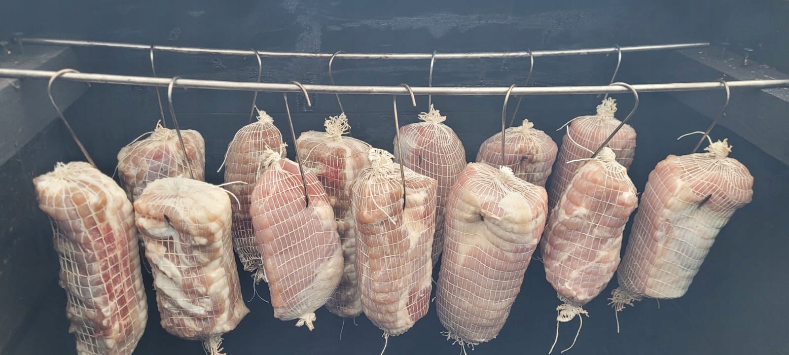 H-404 Hak wędzarniczy 28cm do wędzenia polędwiczek Materiał metal