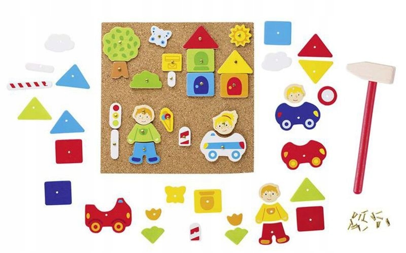 

Elementy Przybijanie tablica korkowa Miasto Goki