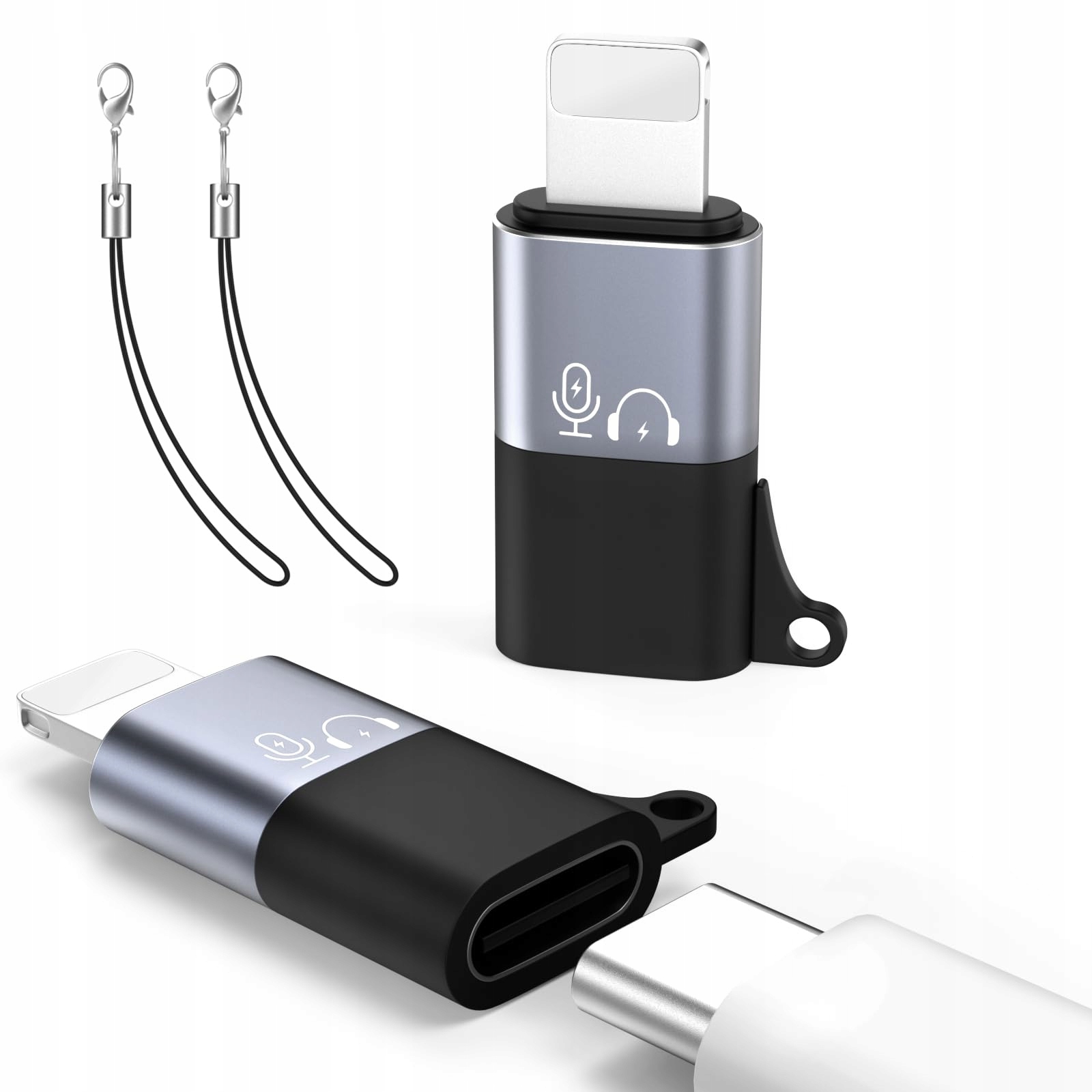 Audio adaptér Usb-c na Lightning Sada 2 Ks Šedá